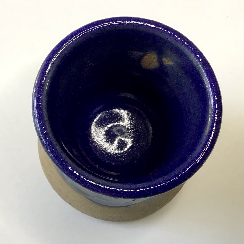 Stoneware Art Pottery Votive Vase SpartaWare Crafted Artist Signed by Thor 2014 - Picture 6 of 7